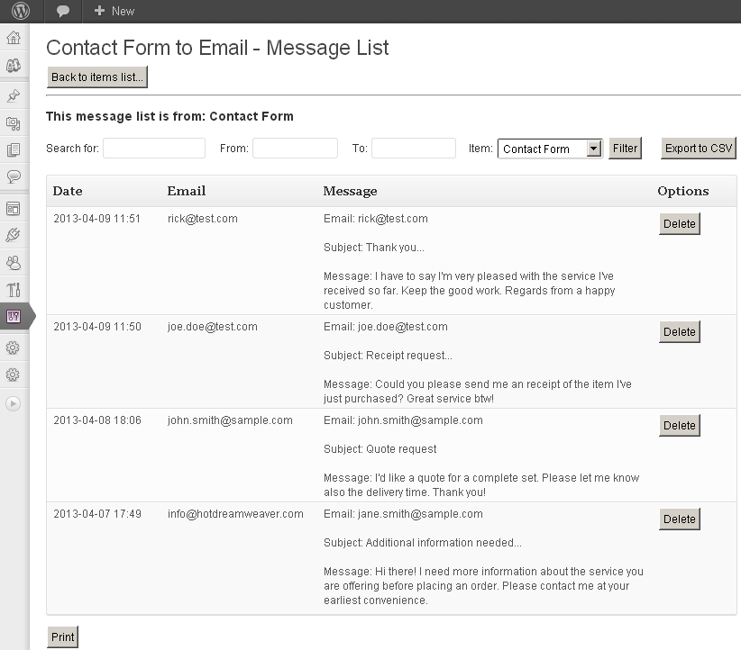 Contact Form Email Download Free Wordpress Plugin 5