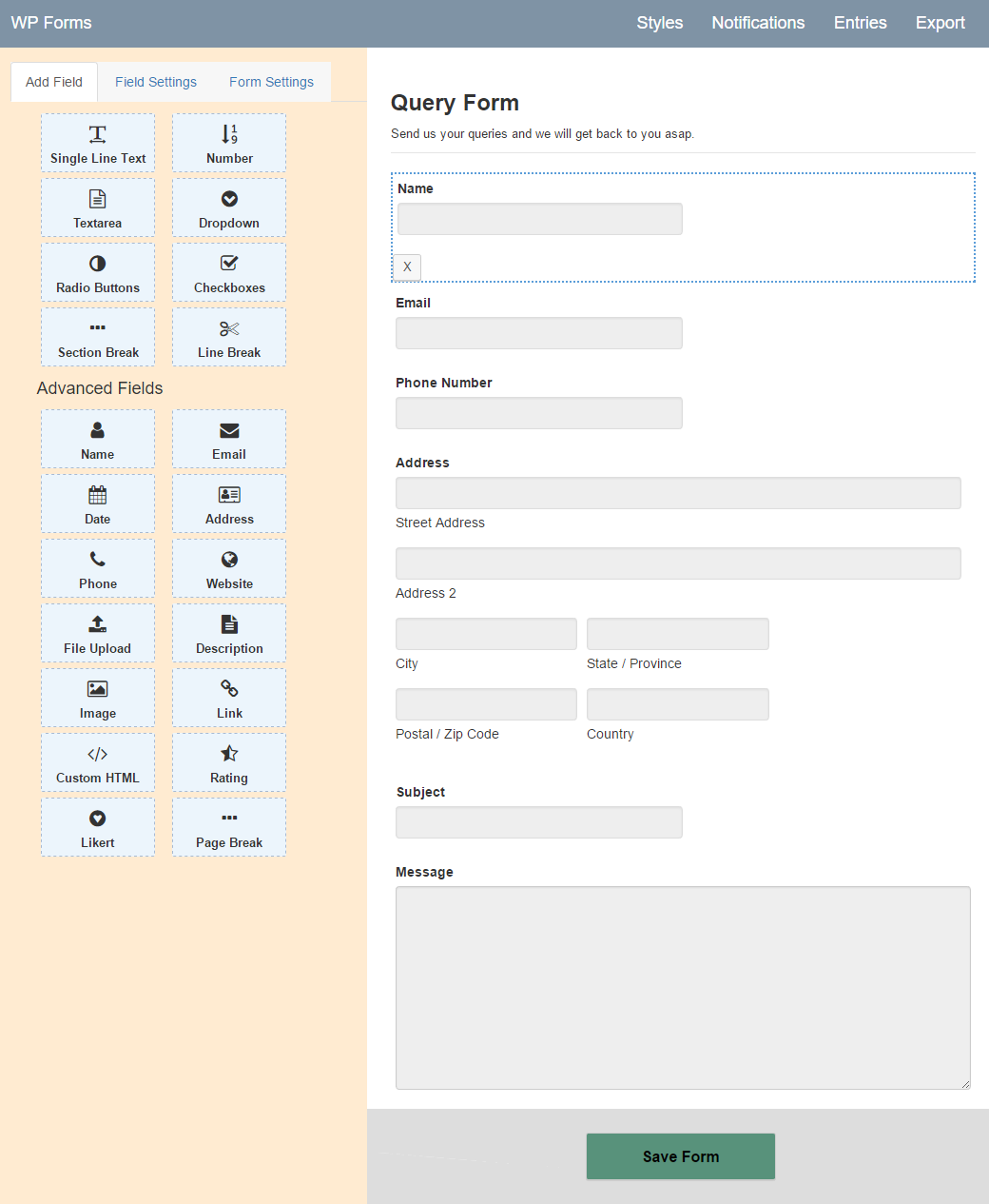 Form Builder | Create Responsive Contact Forms Download Free Wordpress Plugin 1
