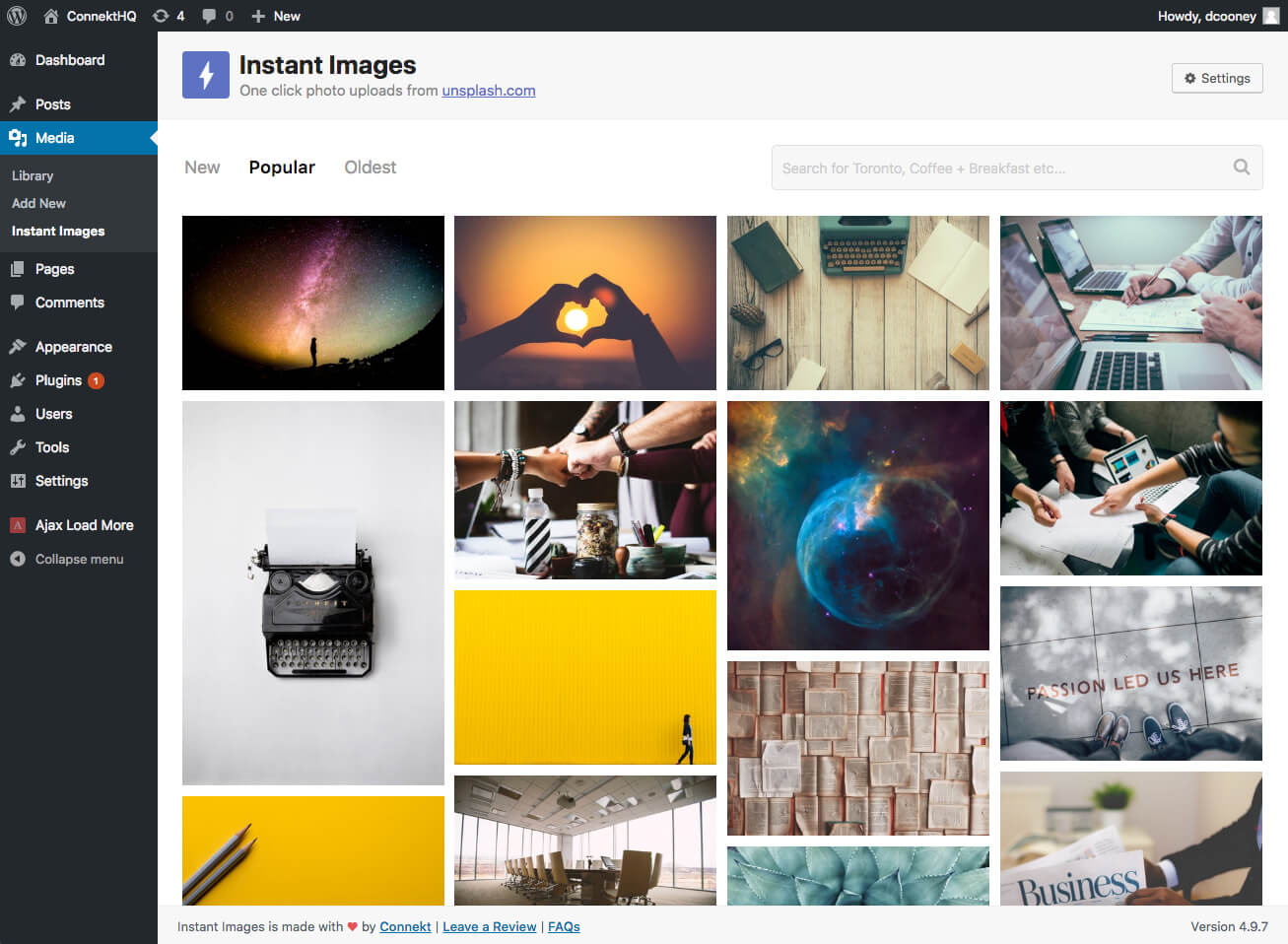 Instant Images – One Click Unsplash Uploads Download Free Wordpress Plugin 5