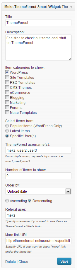 Meks ThemeForest Smart Widget Download Free Wordpress Plugin 3