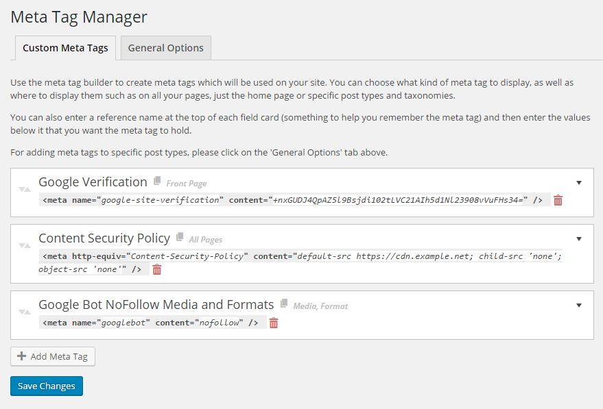 Meta Tag Manager Download Free Wordpress Plugin 3