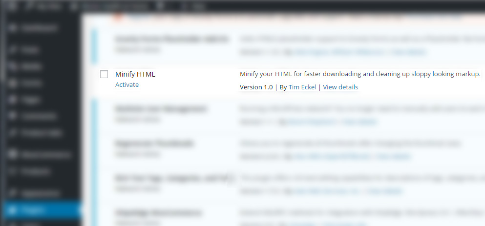 Minify HTML Download Free Wordpress Plugin 1