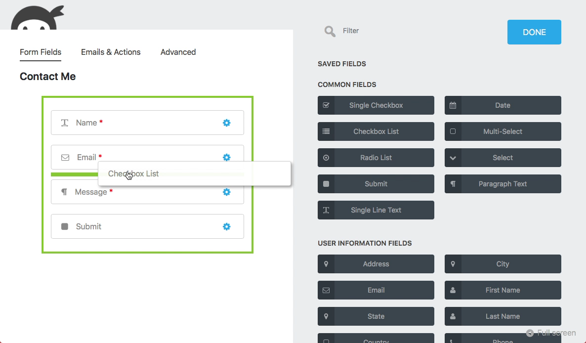 Ninja Forms – The Easy and Powerful Forms Builder Download Free WordPress Plugin
