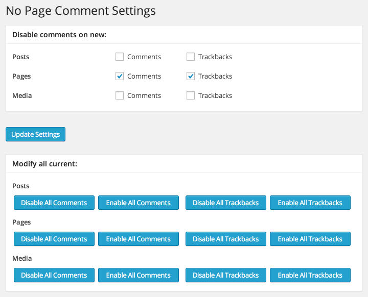 No Page Comment Download Free WordPress Plugin