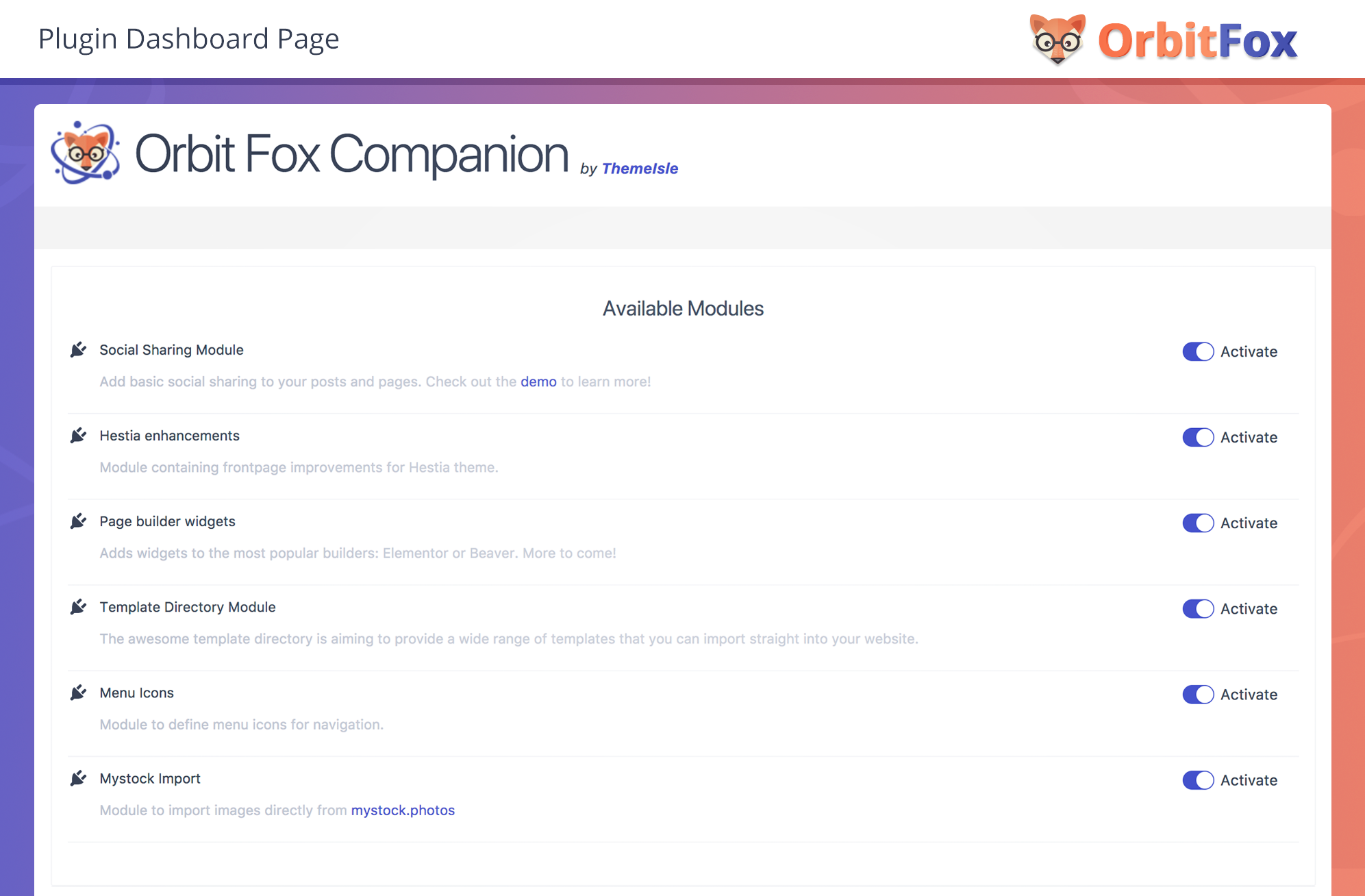 Orbit Fox by ThemeIsle Download Free WordPress Plugin