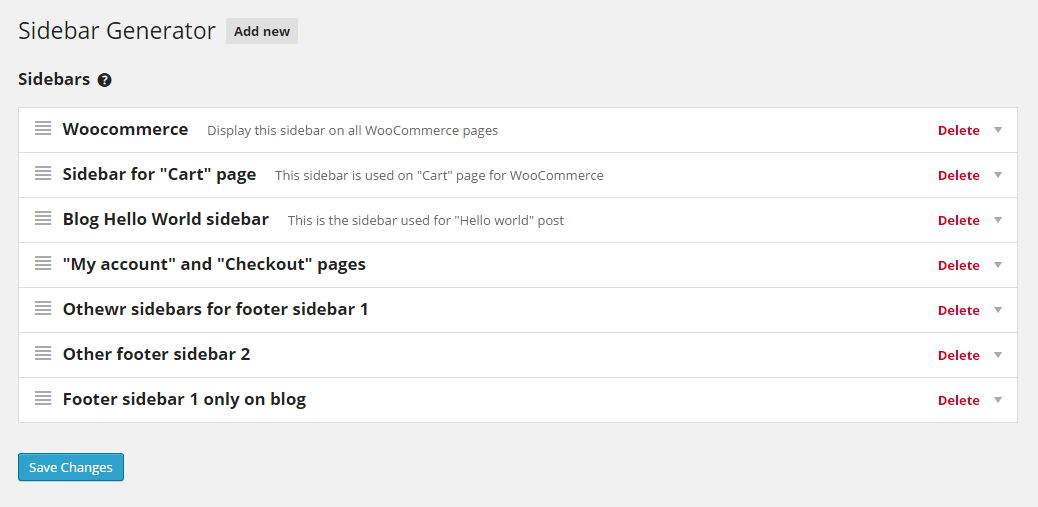 SMK Sidebar Generator Download Free WordPress Plugin