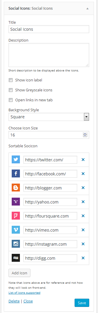 Social Icons Download Free Wordpress Plugin 1
