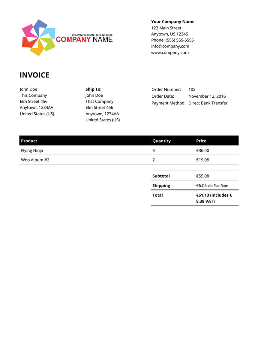 WooCommerce PDF Invoices & Packing Slips Download Free Wordpress Plugin 1