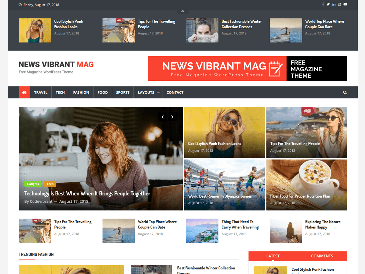 News Vibrant Mag Download Free Wordpress Theme 1