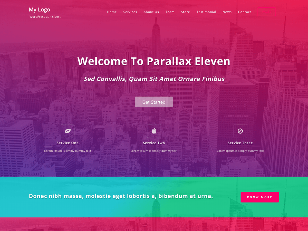 Parallax Eleven Download Free Wordpress Theme 4