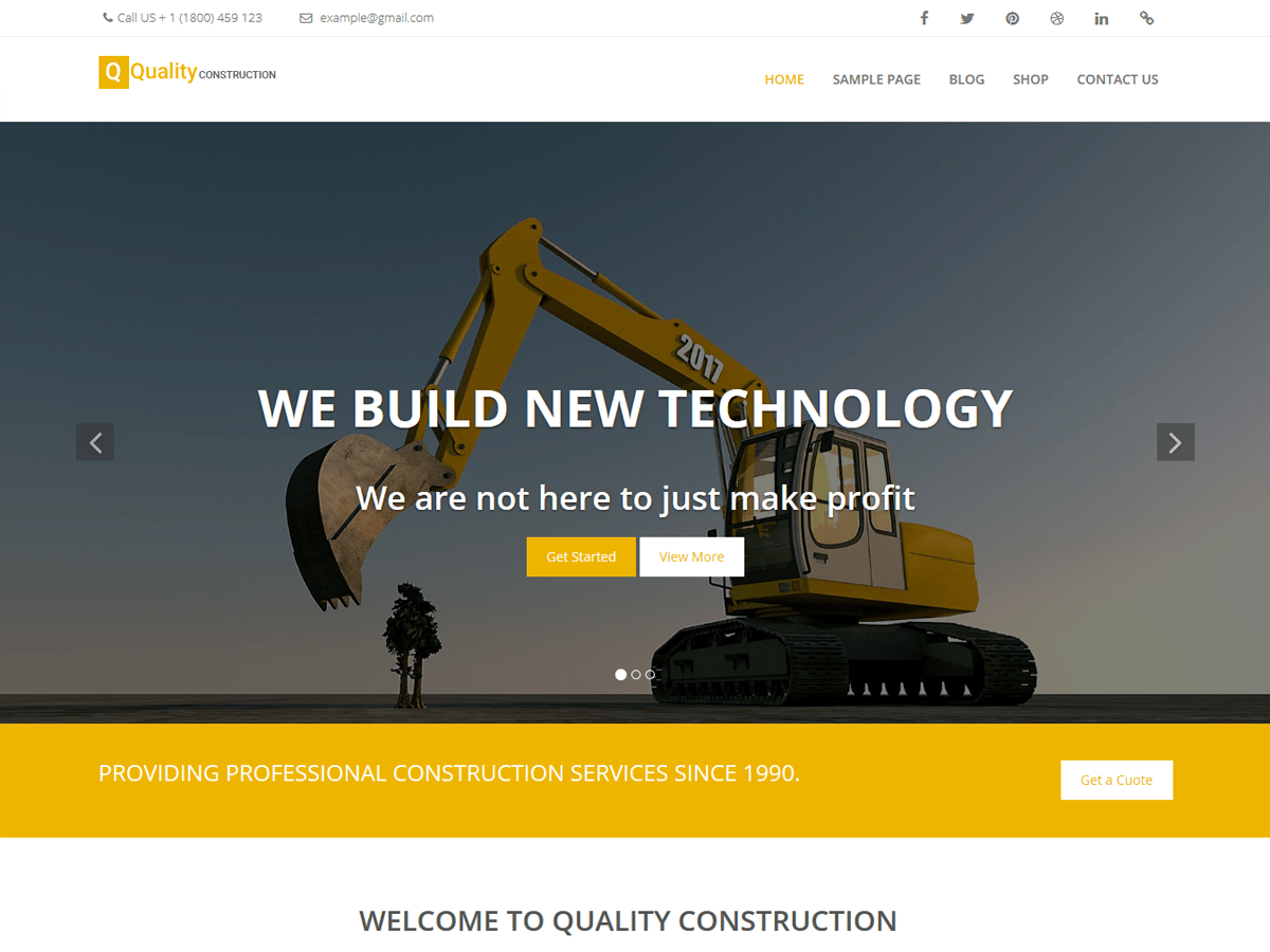 Quality Construction Download Free Wordpress Theme 5