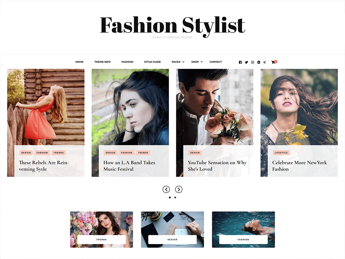 Fashion Stylist Download Free Wordpress Theme 1