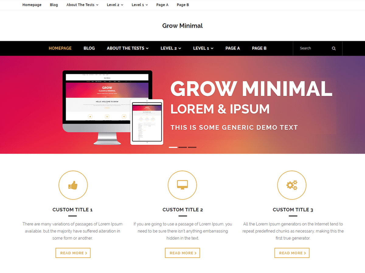 Grow Minimal Download Free Wordpress Theme 1