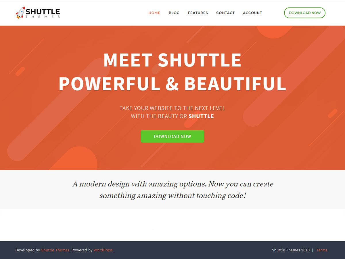 Shuttle Orange Download Free Wordpress Theme 2