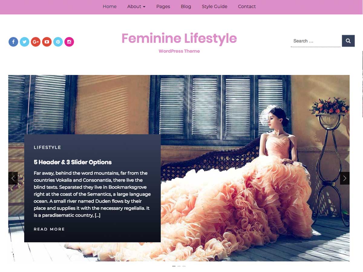 Feminine Lifestyle Download Free Wordpress Theme 5
