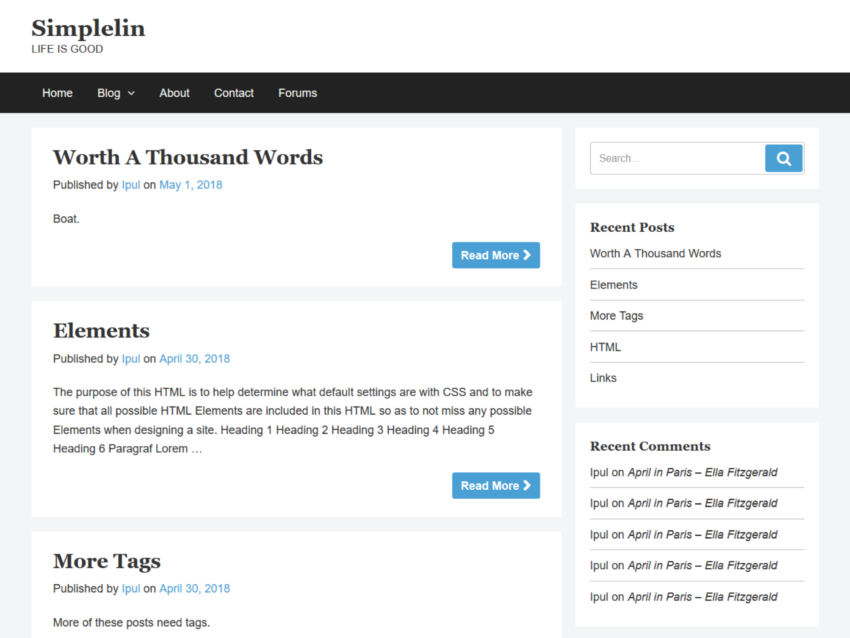 Simplelin Download Free WordPress Theme