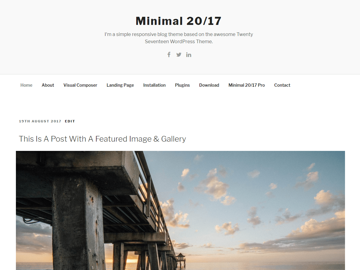 Minimal 20/17 Download Free Wordpress Theme 1