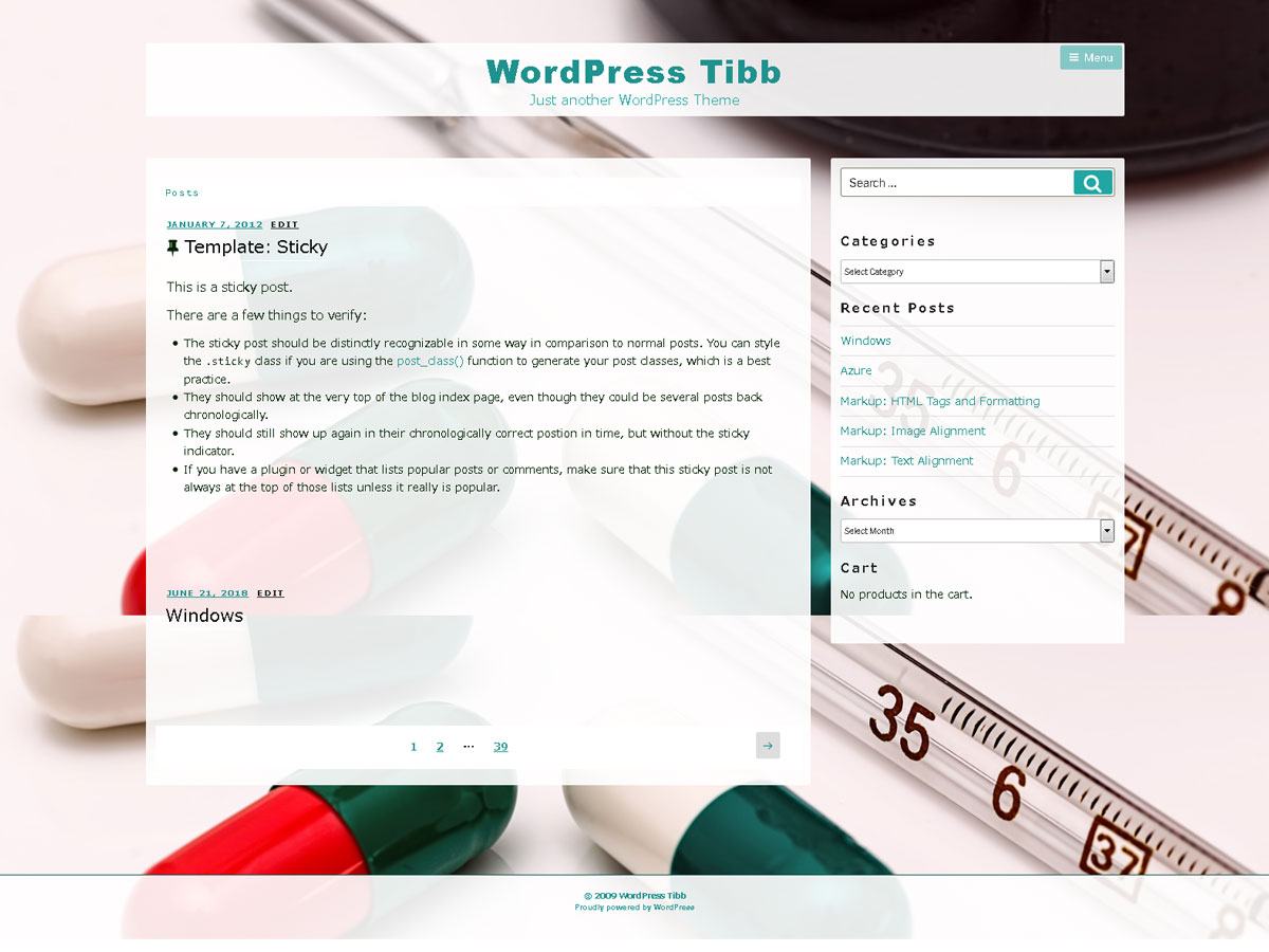 Tibb Download Free Wordpress Theme 2