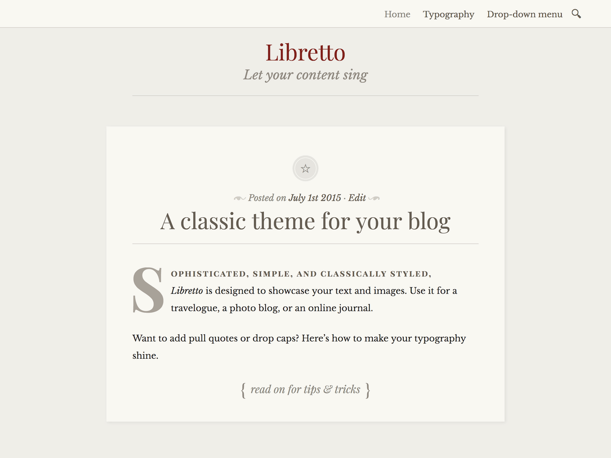 Libretto Download Free Wordpress Theme 3