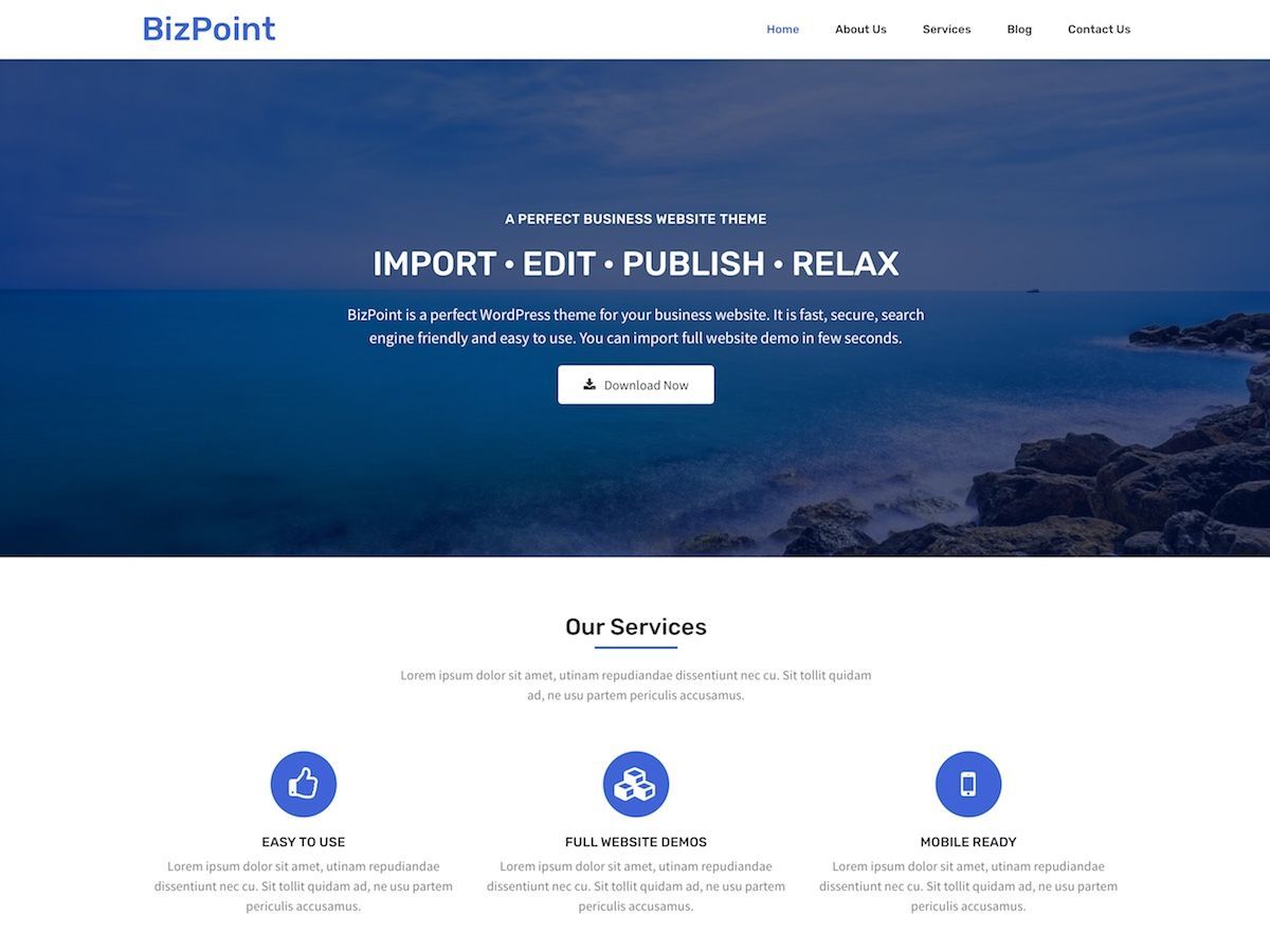bizpoint Download Free Wordpress Theme 3