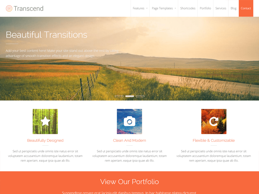 Transcend Download Free Wordpress Theme 2