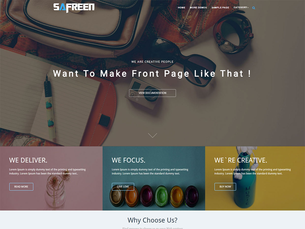 safreen Download Free Wordpress Theme 3