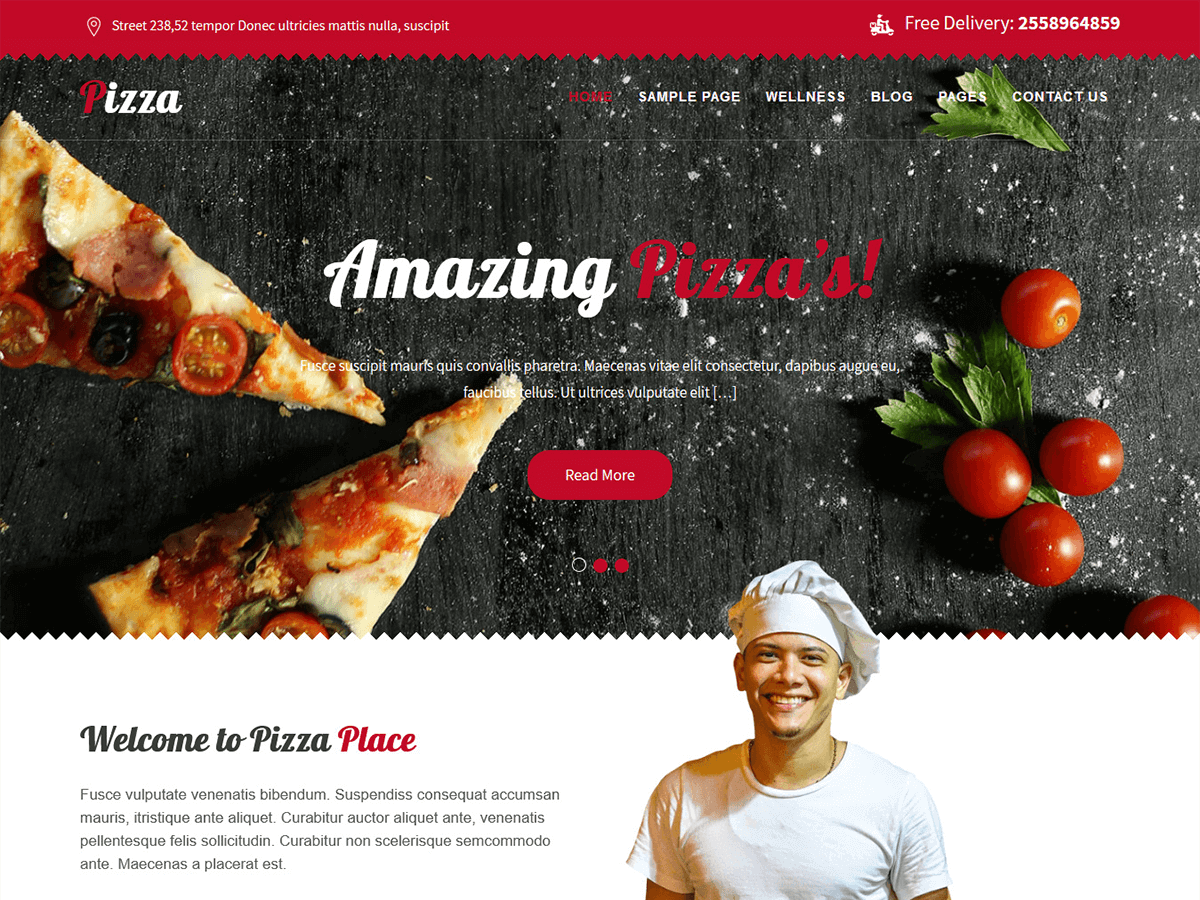 Pizza Lite Download Free Wordpress Theme 5