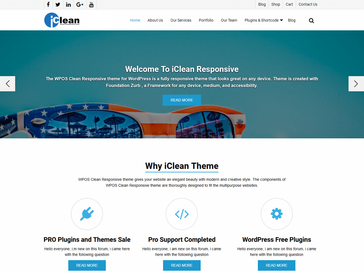 WP iClean Responsive Download Free Wordpress Theme 4