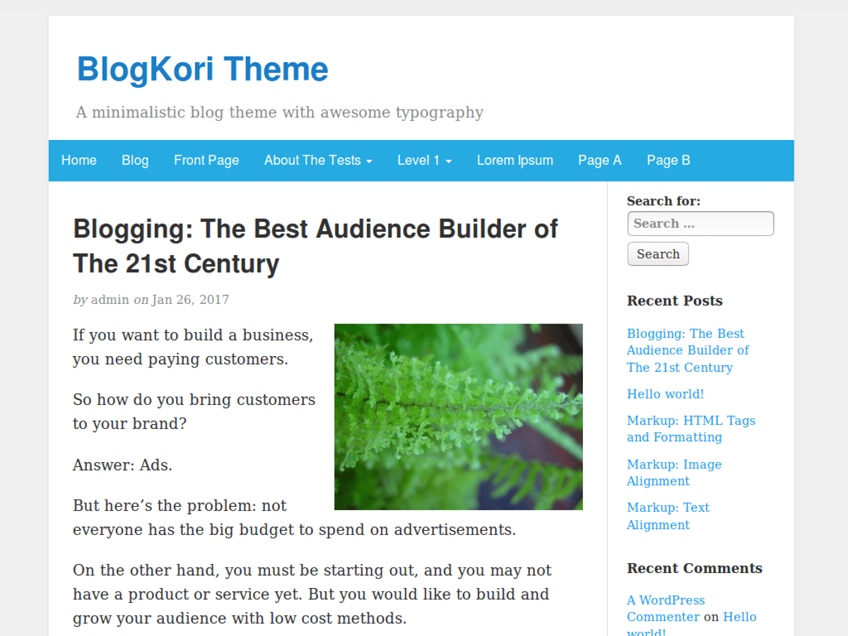 BlogKori Download Free Wordpress Theme 2