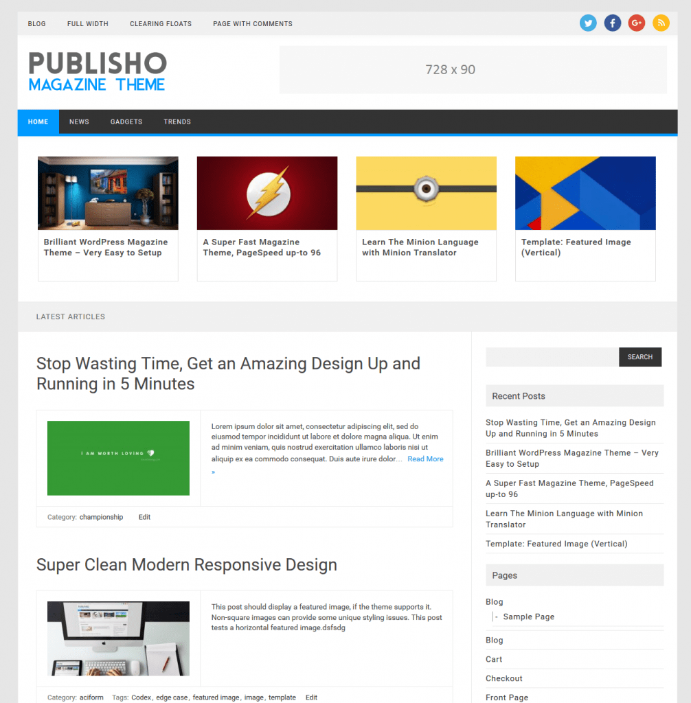 Publisho Download Free Wordpress Theme 2022 