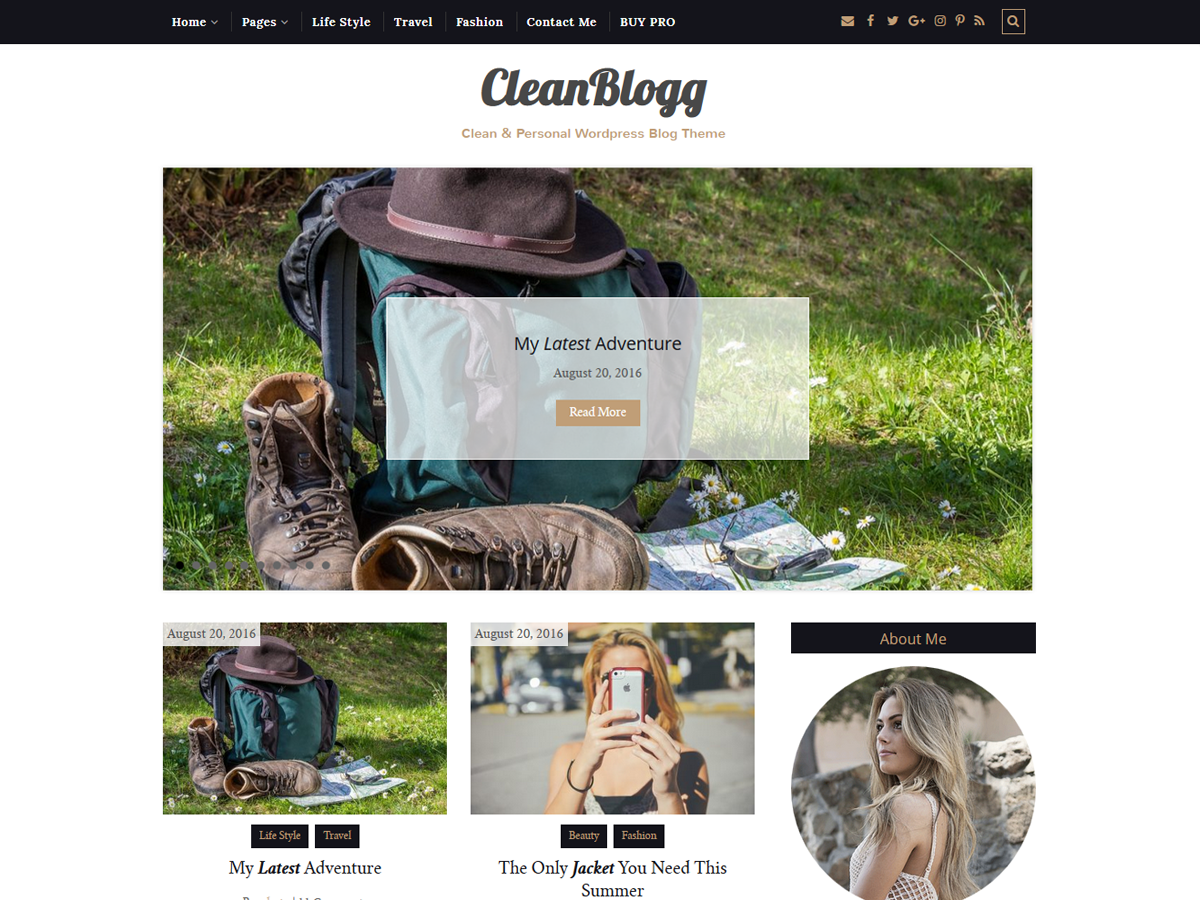 CleanBlogg Download Free Wordpress Theme 1