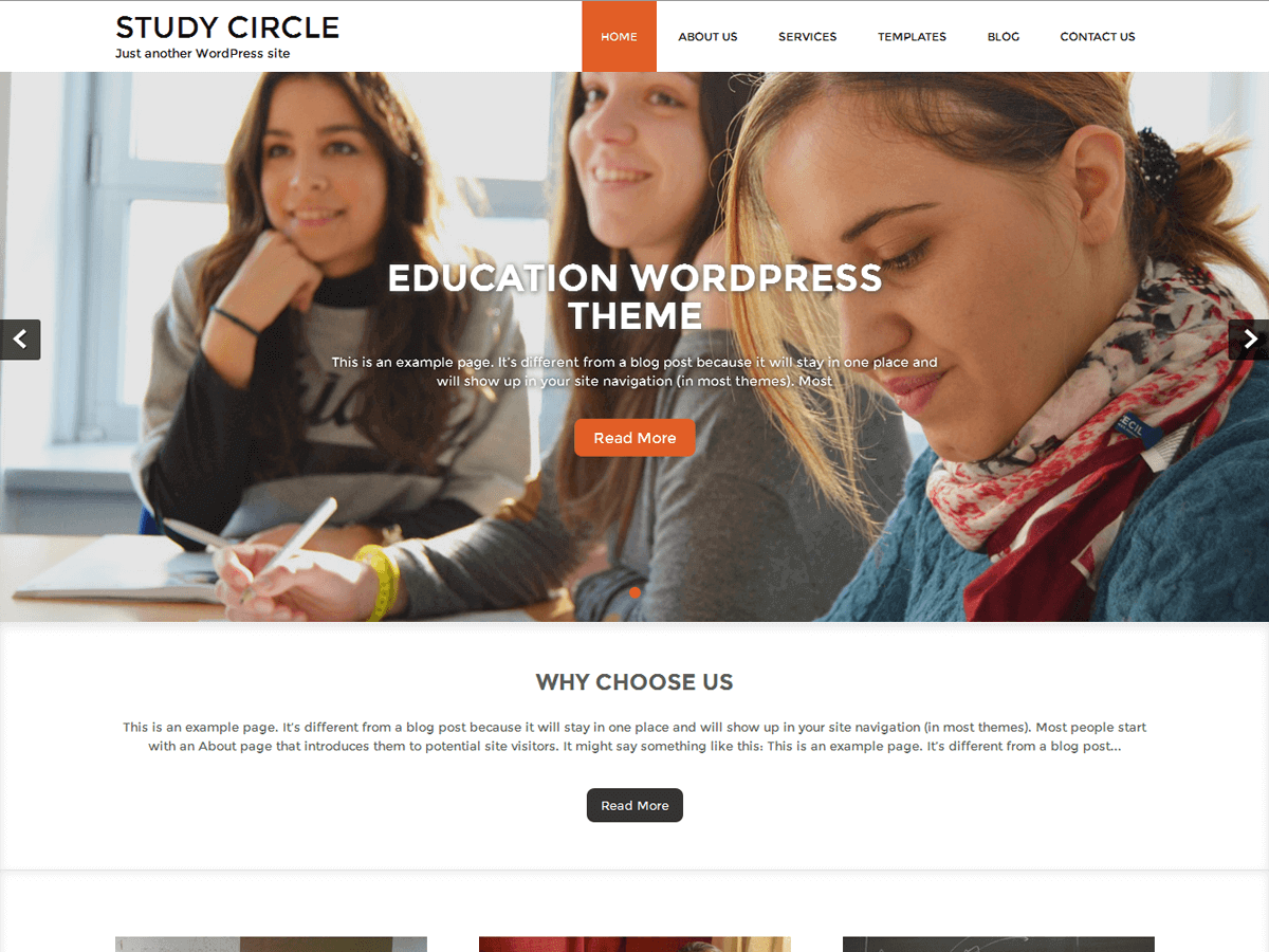 Study Circle Download Free Wordpress Theme 3
