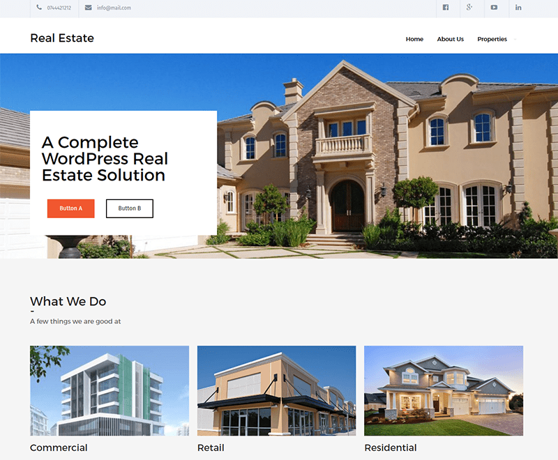 Real Estate Lite Download Free Wordpress Theme 2