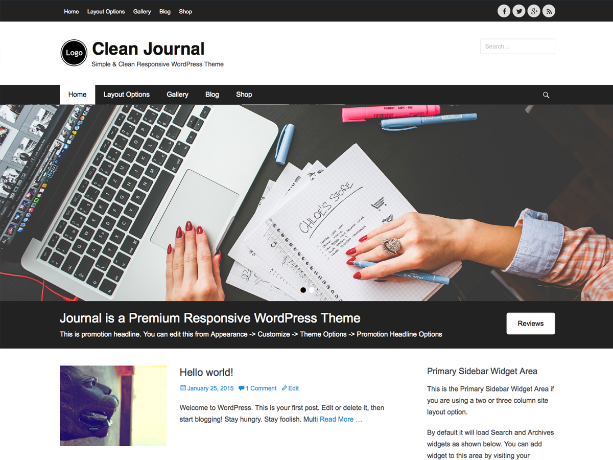 Clean Journal Download Free Wordpress Theme 2