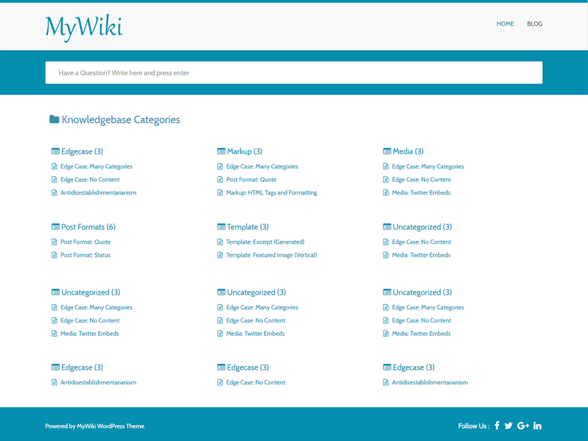 MyWiki Download Free Wordpress Theme 1