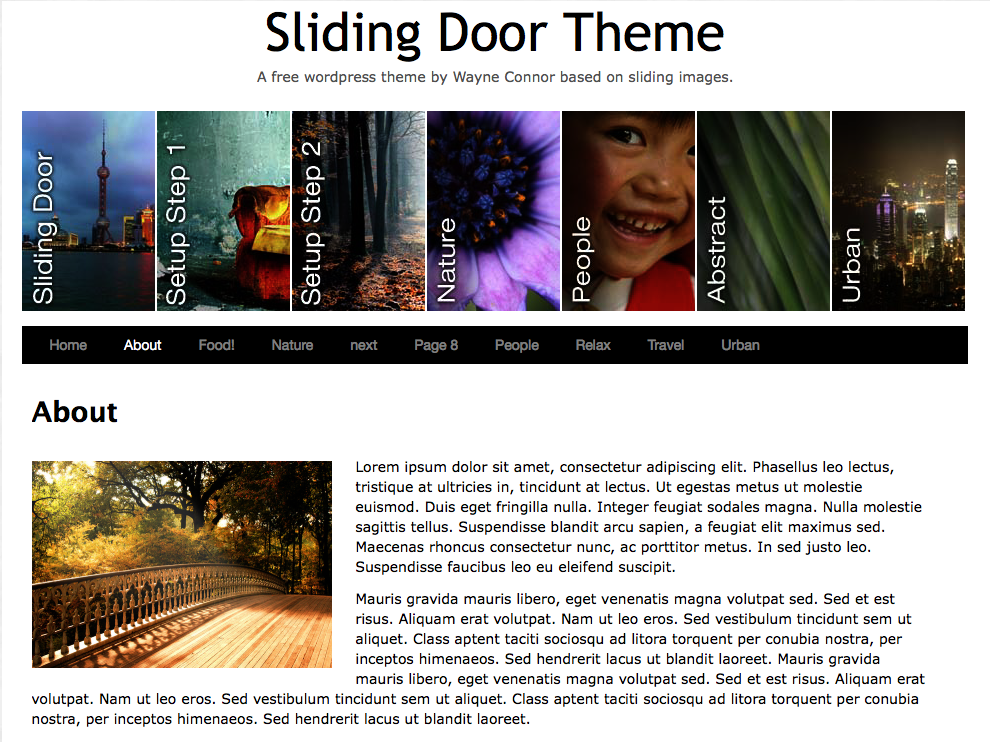 Sliding Door Download Free Wordpress Theme 2